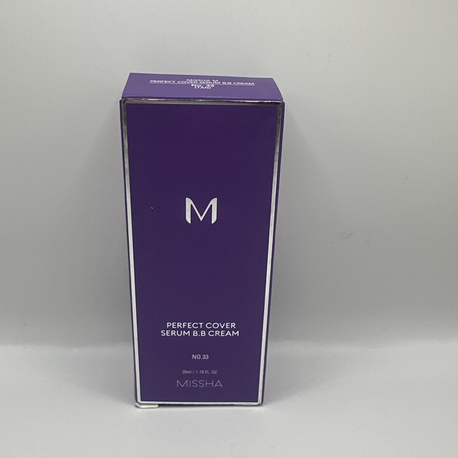 MISSHA M Perfect Cover Serum BB Cream #33 Tan – 1.18 fl. oz. EXP 09/2028 FLAWS