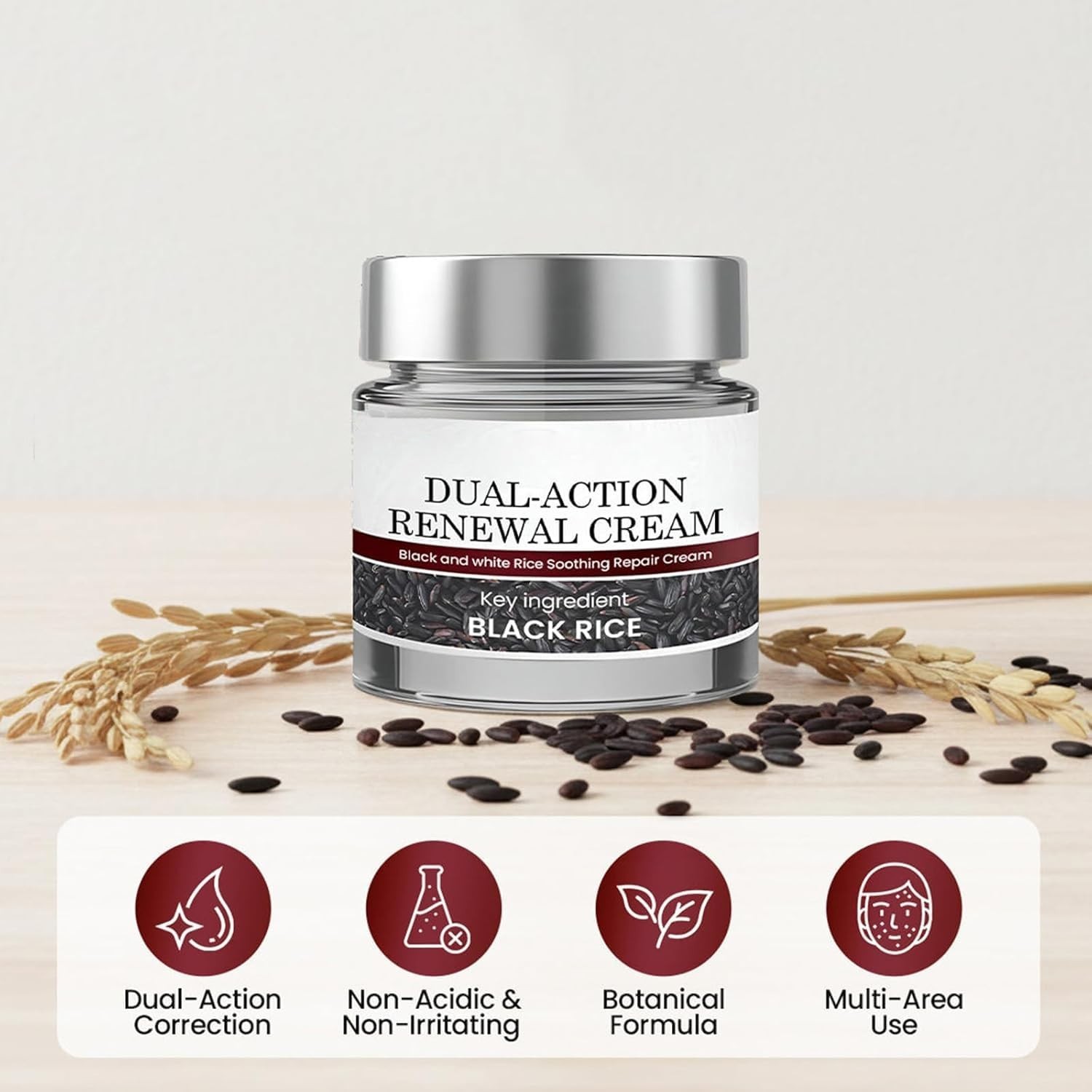 Daily Use Hydrating Renewal Cream with Black Rice – Gel for Smoother Skin
