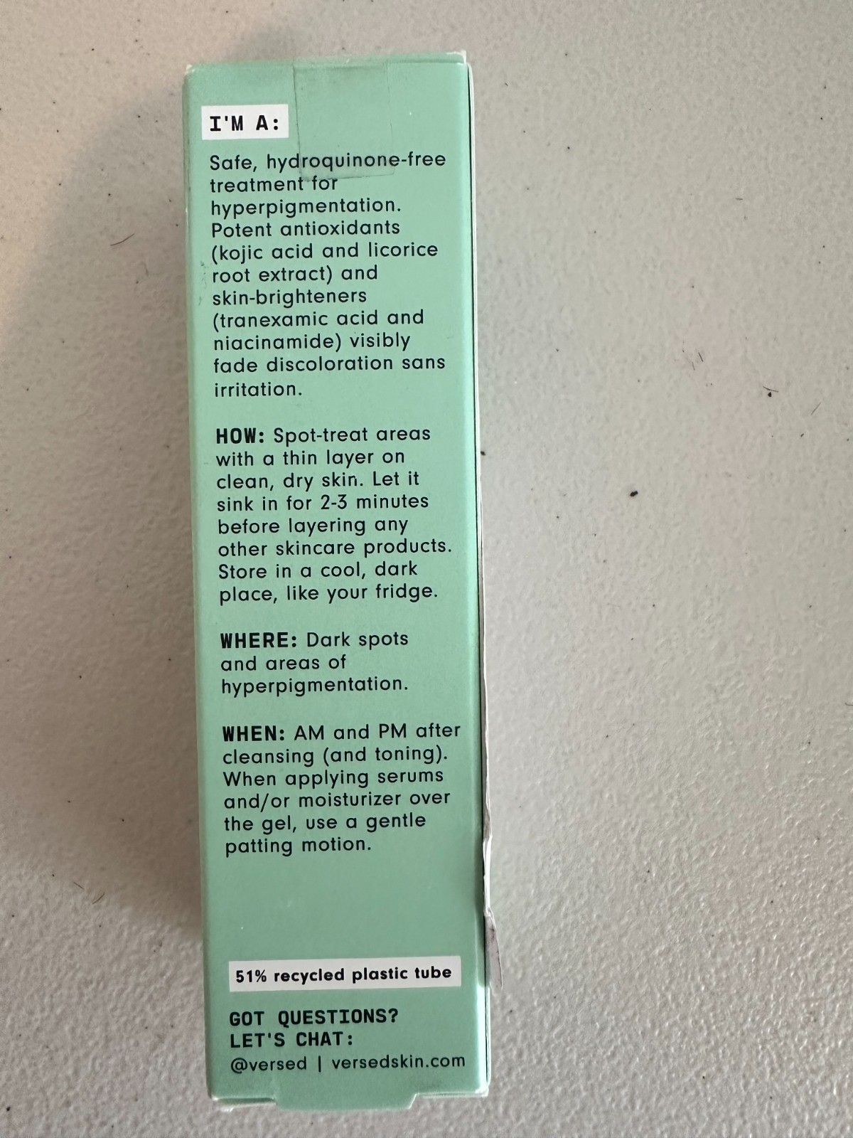 3pack — Versed Out Of Sight CI Dark Spot Facial Gel – 0.5oz