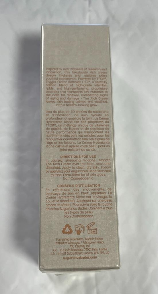 AUGUSTINUS BADER THE RICH CREAM WITH TFC8 1 OZ- BRAND NEW SEALED.