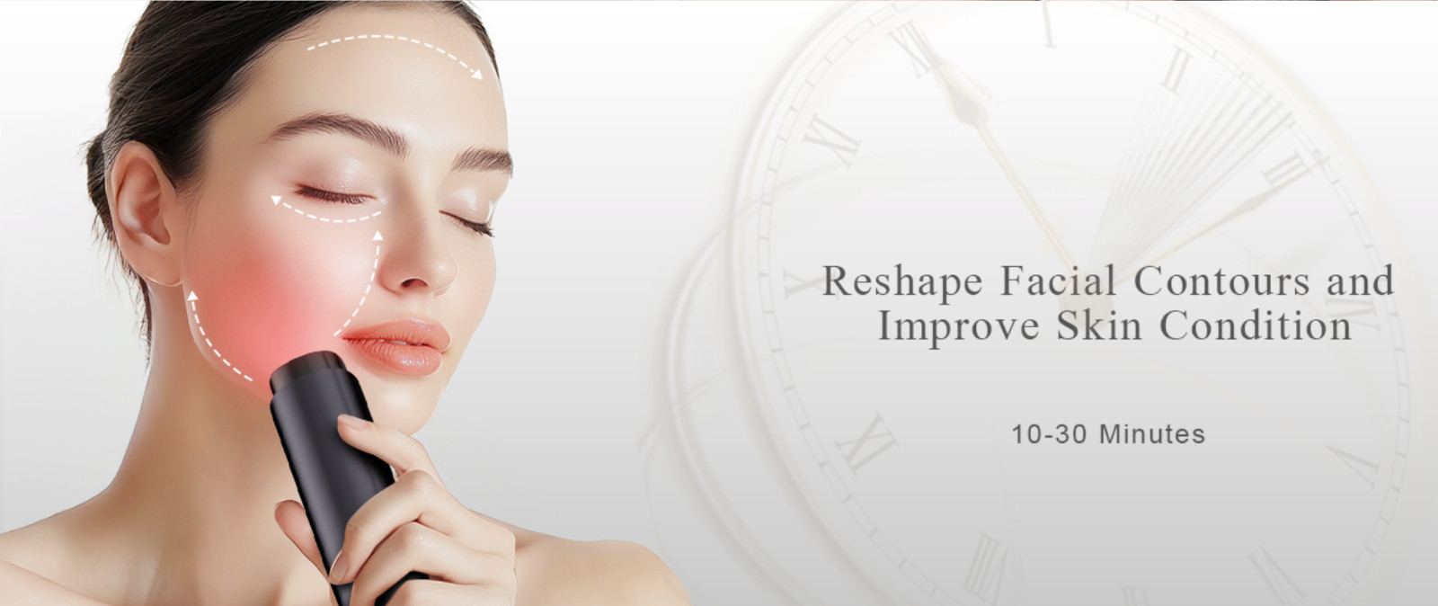 BNU Facial Lift Device, 3-in-1 Light Therapy Beauty Massager for Wrinkles
