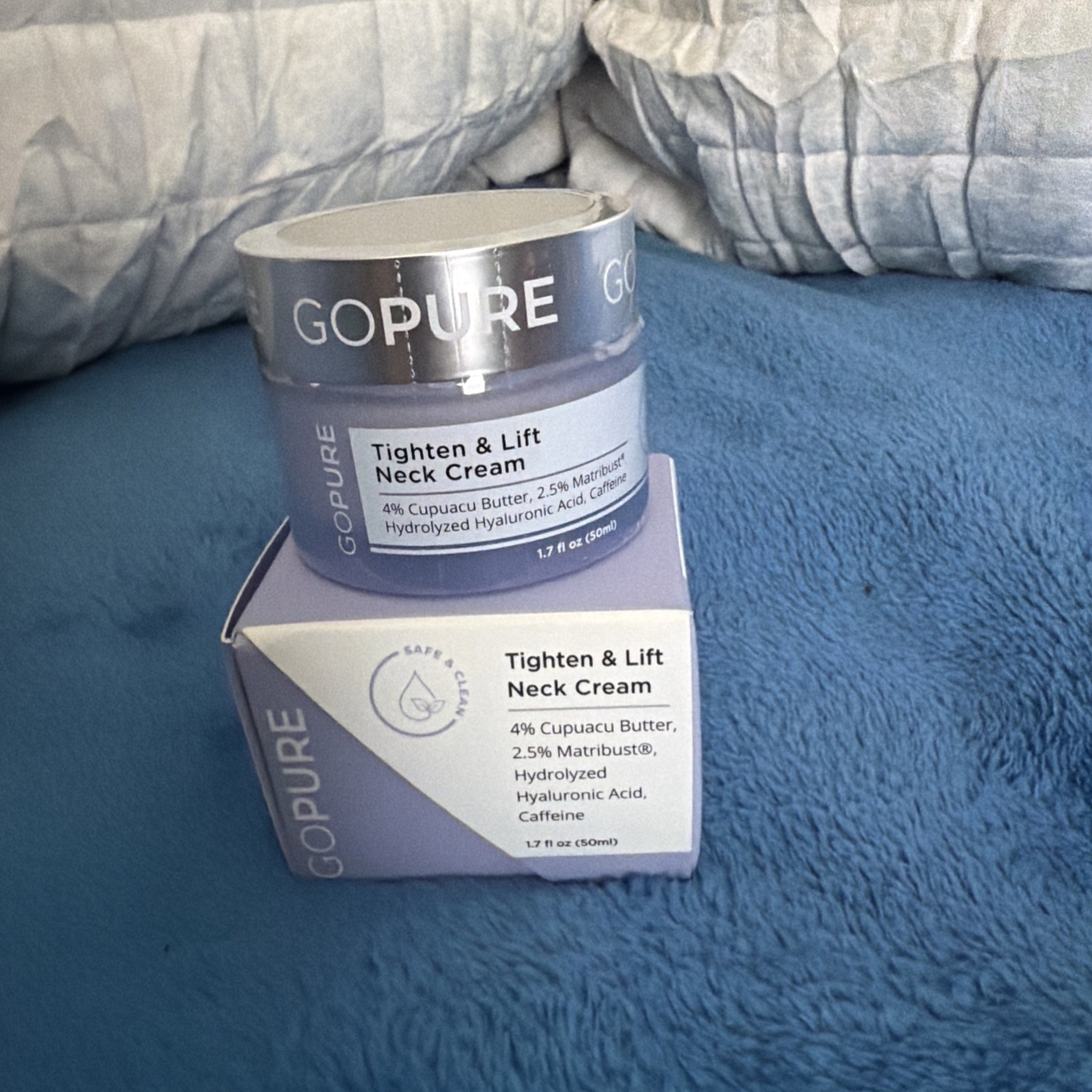 goPure Tighten & Lift Neck & Chest Moisturizer Cream for Visibly Firming 1.7 oz