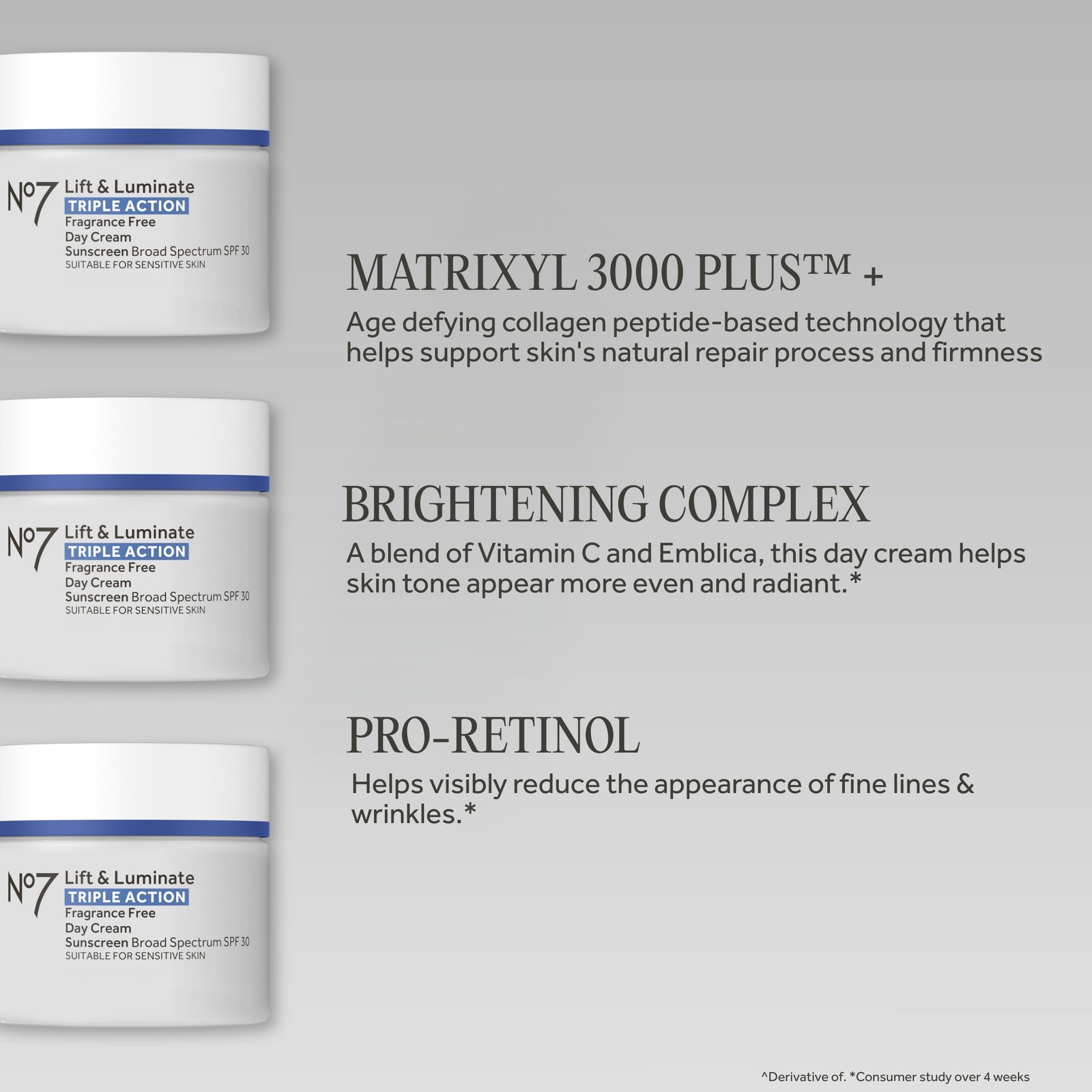 No7 Lift & Luminate Triple Action Face Cream – Fragrance Free Face Moisturize…