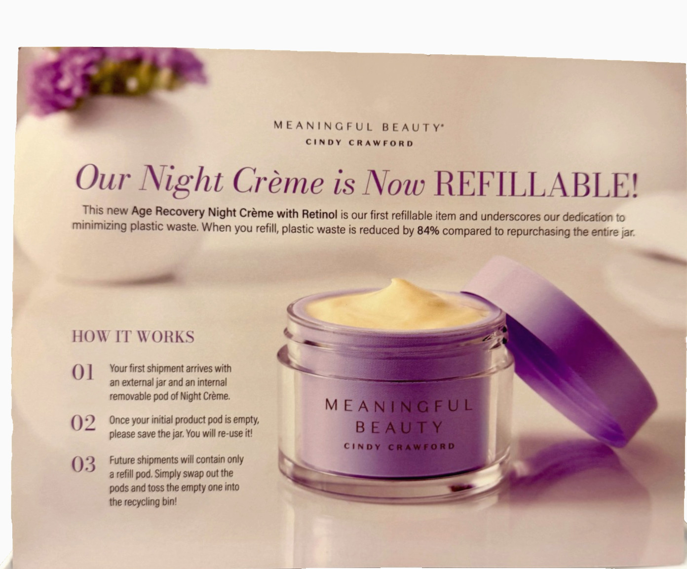 Meaningful Beauty Age Recovery Night Creme With Retinol Refill Pod 1 oz / 30 ml