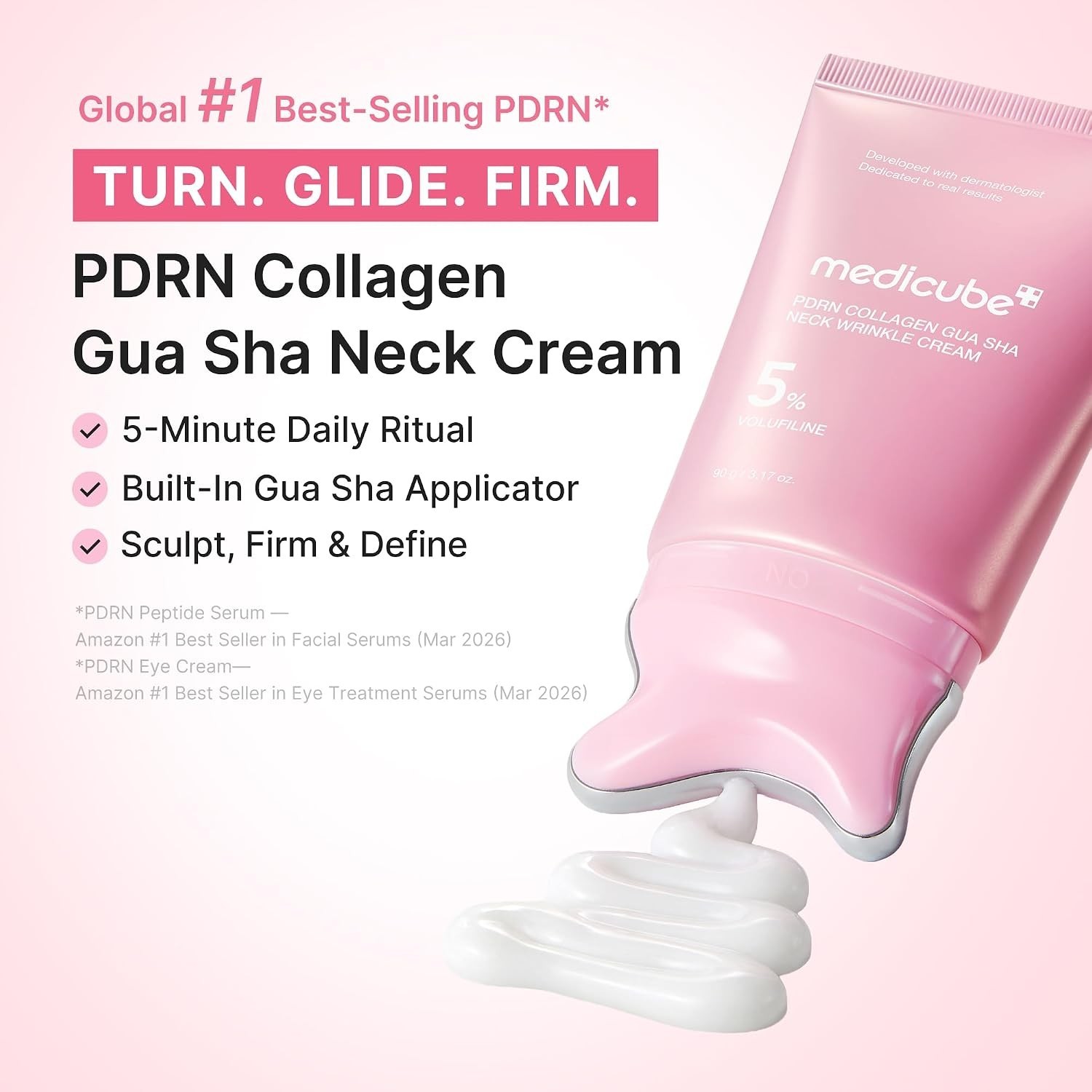 Neck Wrinkle Cream with Gua Sha Massager, Firming Collagen Care