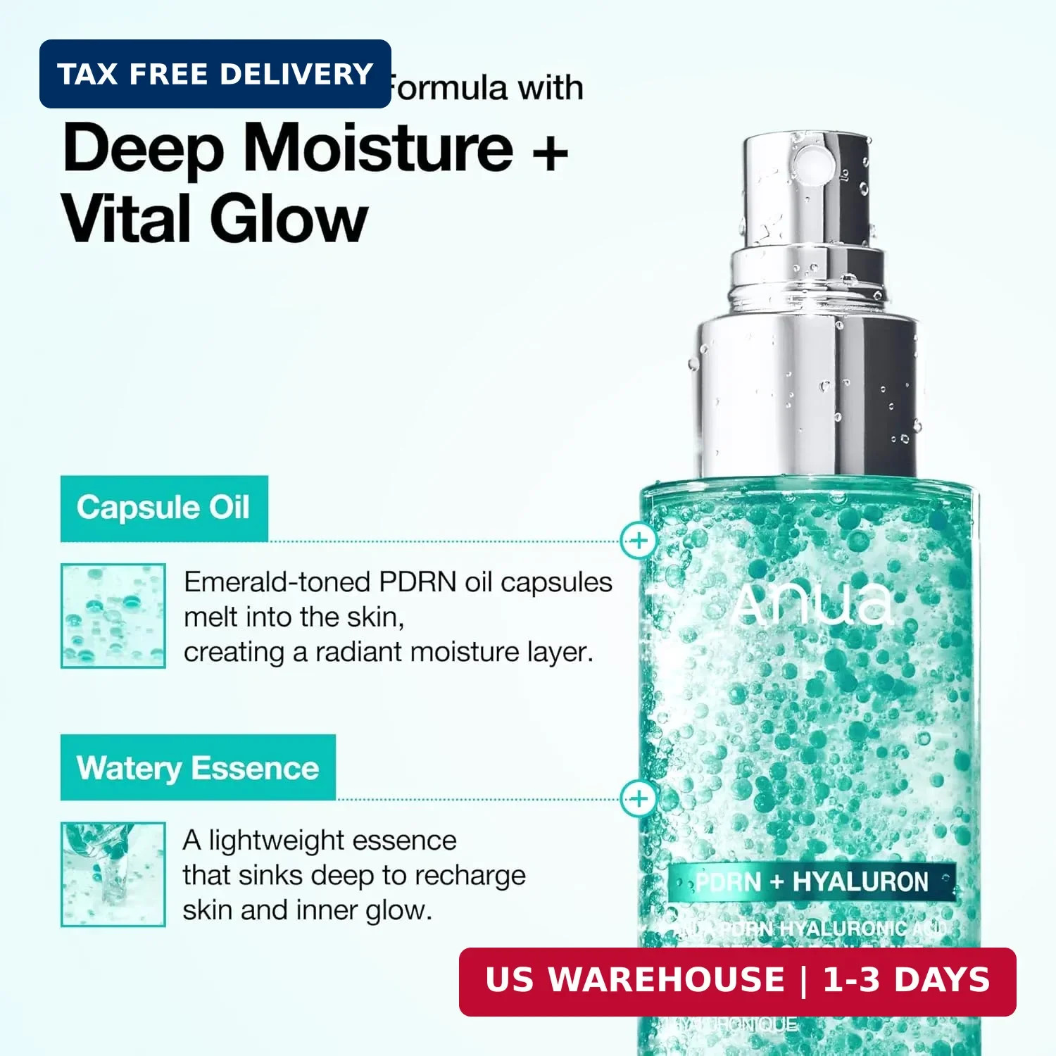 Anua PDRN Collagen Glow Facial Serum Spray, Hydrating Face Mist, Hyaluronic Acid