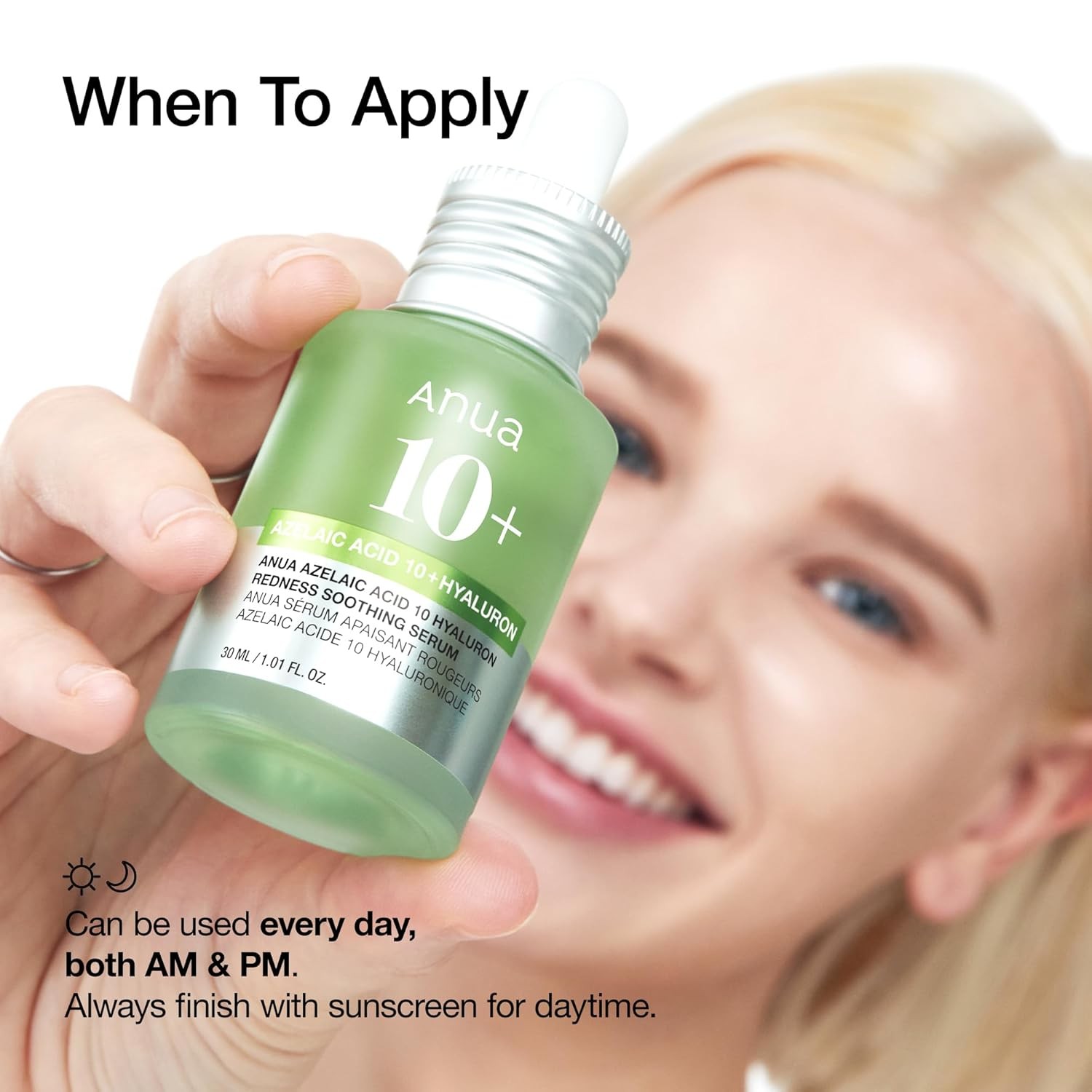Anua Azelaic Acid 10 Hyaluron Redness Soothing Serum, Facial Serum for Blemish-P