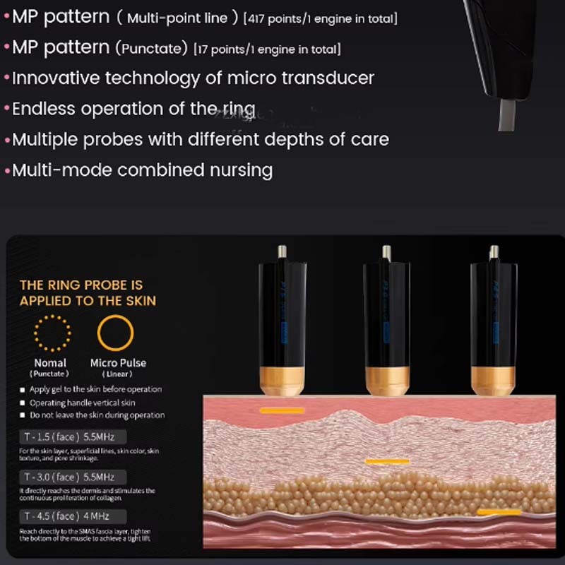 Anti-Aging Beauty Instrument ABS Waterproof Hand Held Facial Lifting Firming