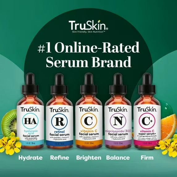 TruSkin Hyaluronic Acid Face Serum with Ceramides & Aloe Hydration 1 oz
