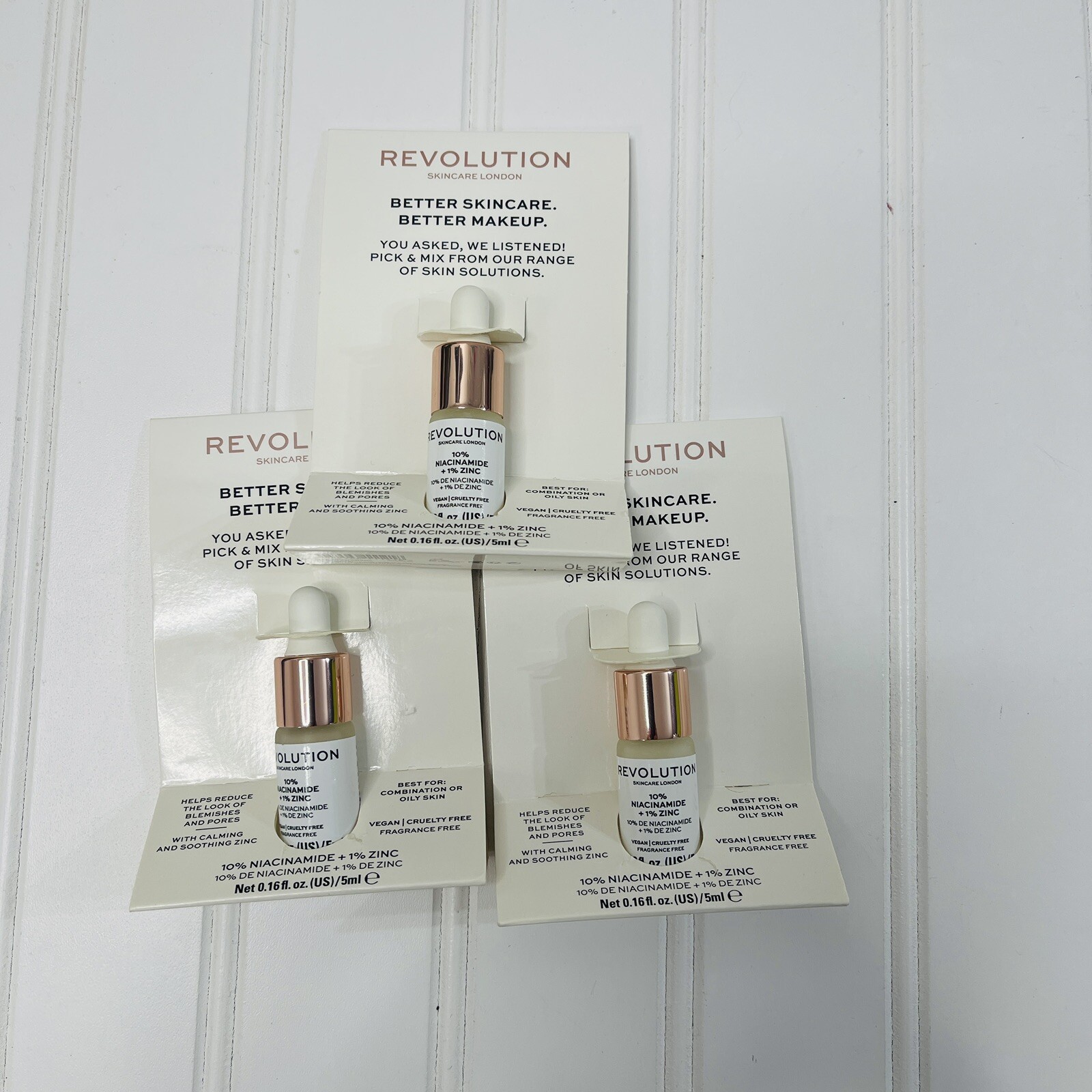 Revolution Skincare London 2% Hyaluronic Acid 0.16oz Deluxe Sample Size Bundle 3
