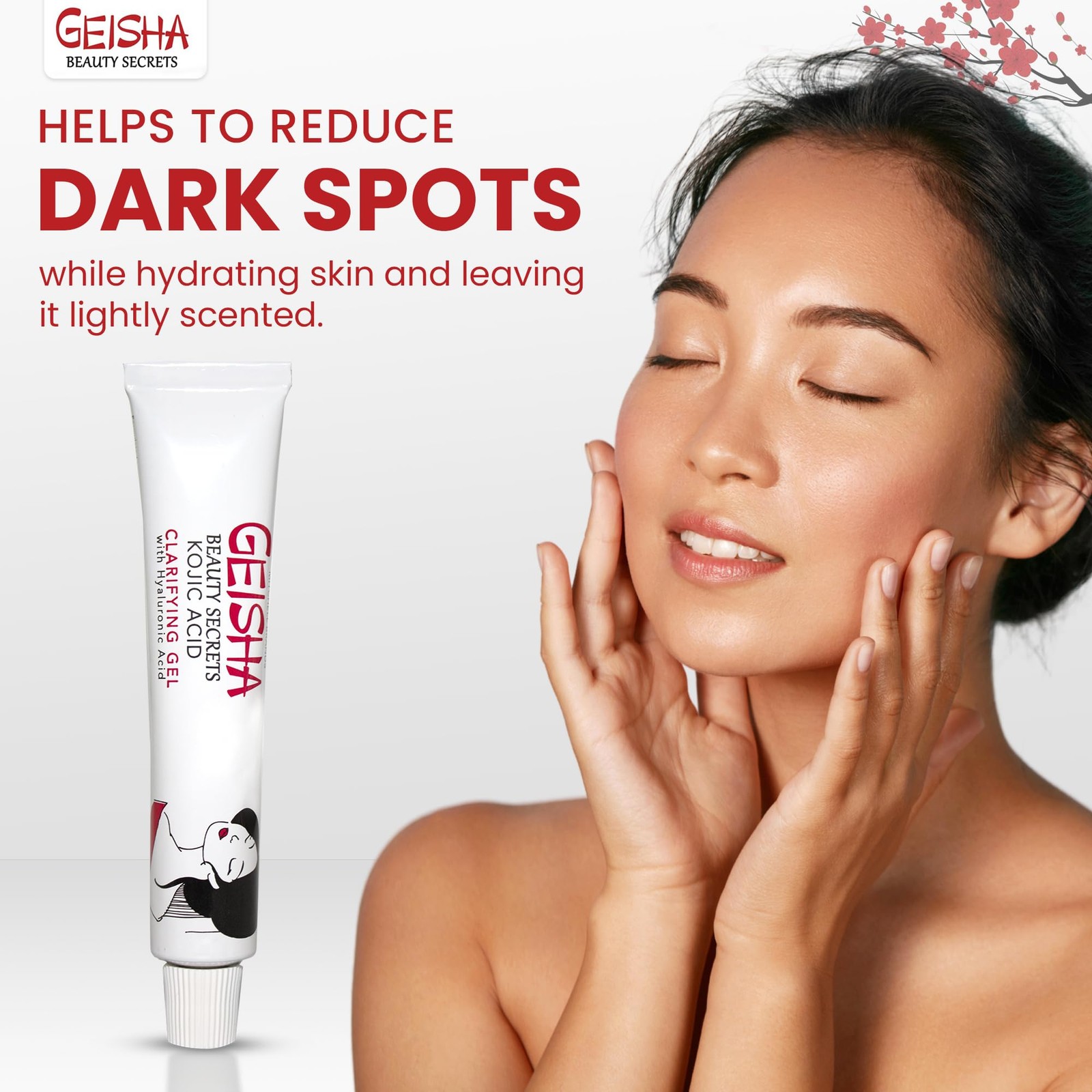 Geisha, Kojic Acid Gel – 1 fl oz 30g | for Face Skin Brightening Clarifying