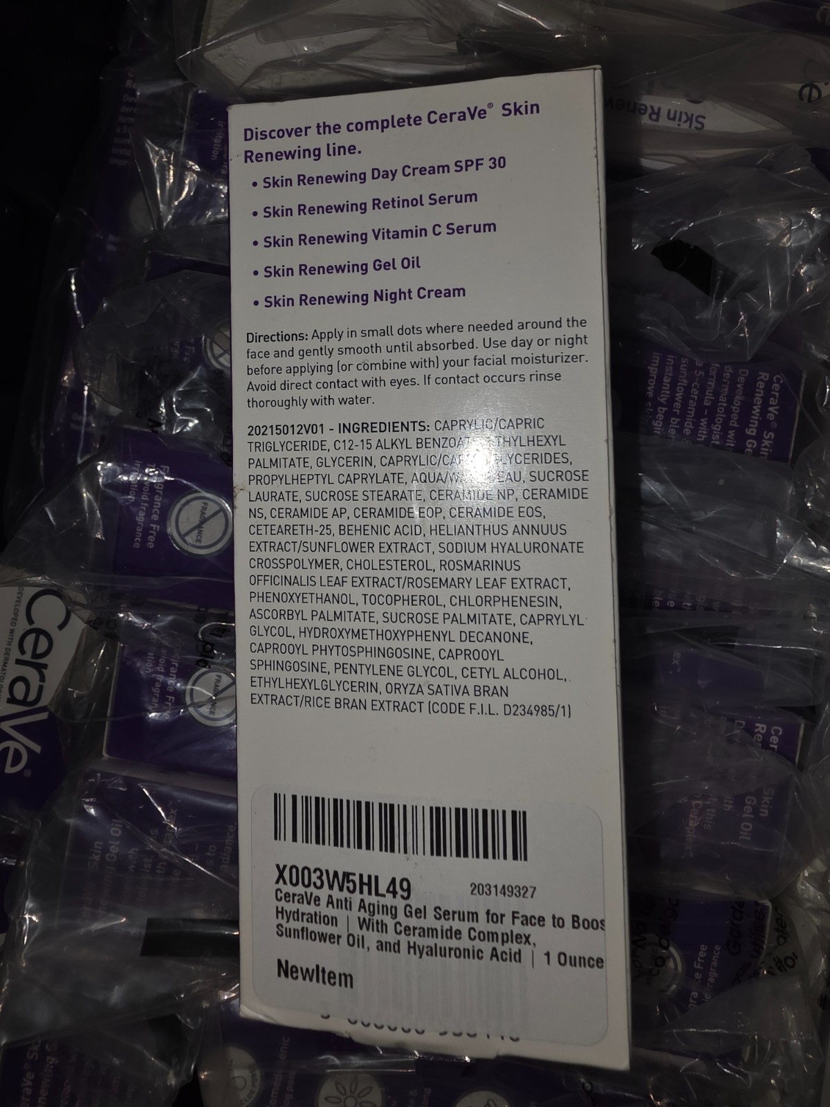 1/2 Pack – CeraVe Skin Renewing Gel Oil – Ceramide Boost 1 Fl Oz Ea – Exp: 04/27