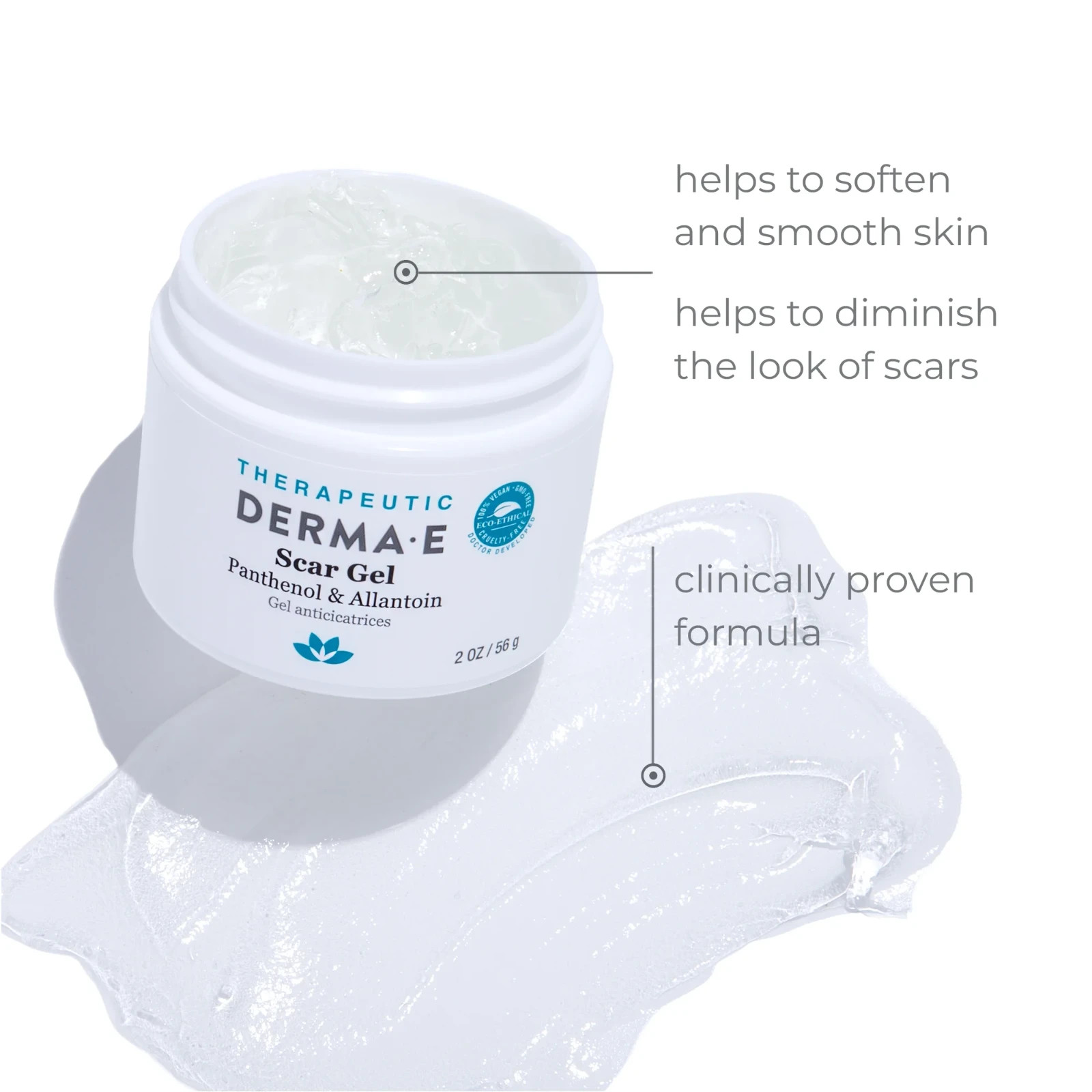 Derma E Scar Gel 2 oz 56 g Cruelty-Free, Gluten-Free, No Artificial Colors,