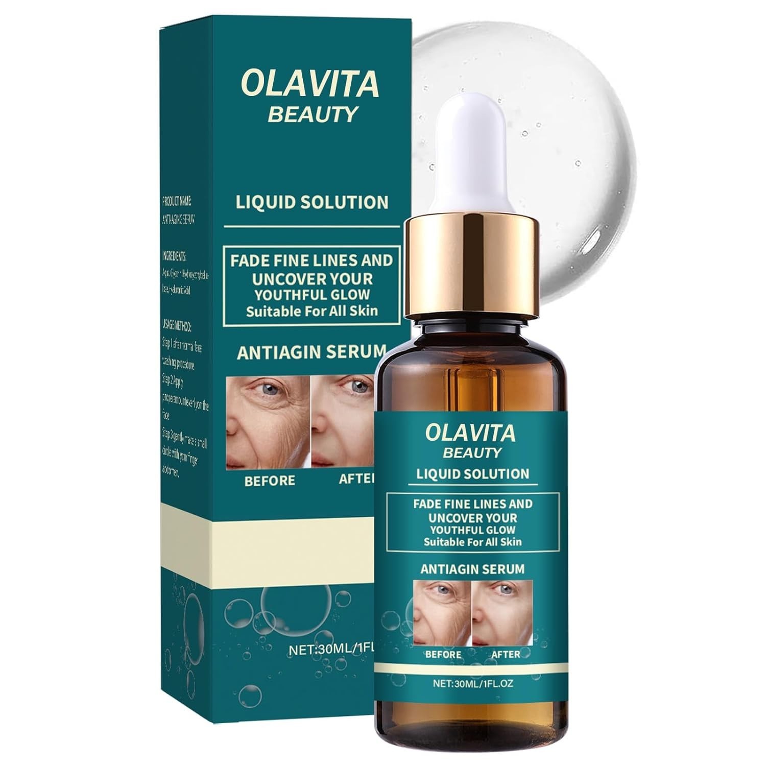 OLAVITA Liquid Solution Anti Aging Serum–Upgraded version,Olavita Facial Serum