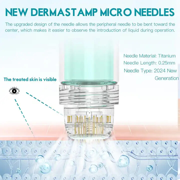 20/64 Pins Titanium Roller System for Facial Skin Care Wrinkle Removal Therapy