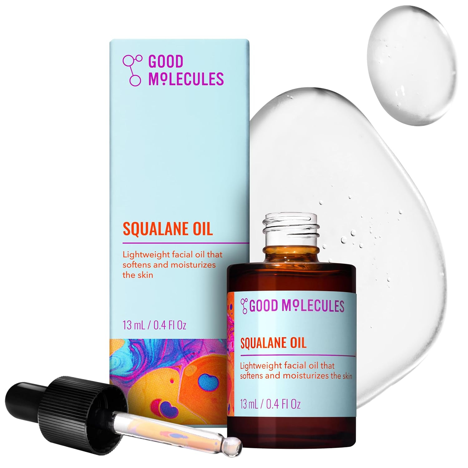 Squalane Oil – 100% Natural Squalane Oil Non-Greasy Moisturizer for Face, Skin,