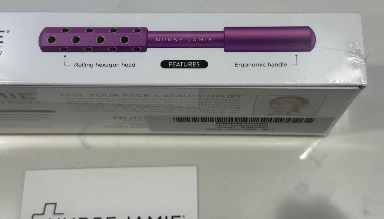Nurse Jamie Uplift Massaging Beauty Roller Purple 24 Stone Face & Body Tool NEW
