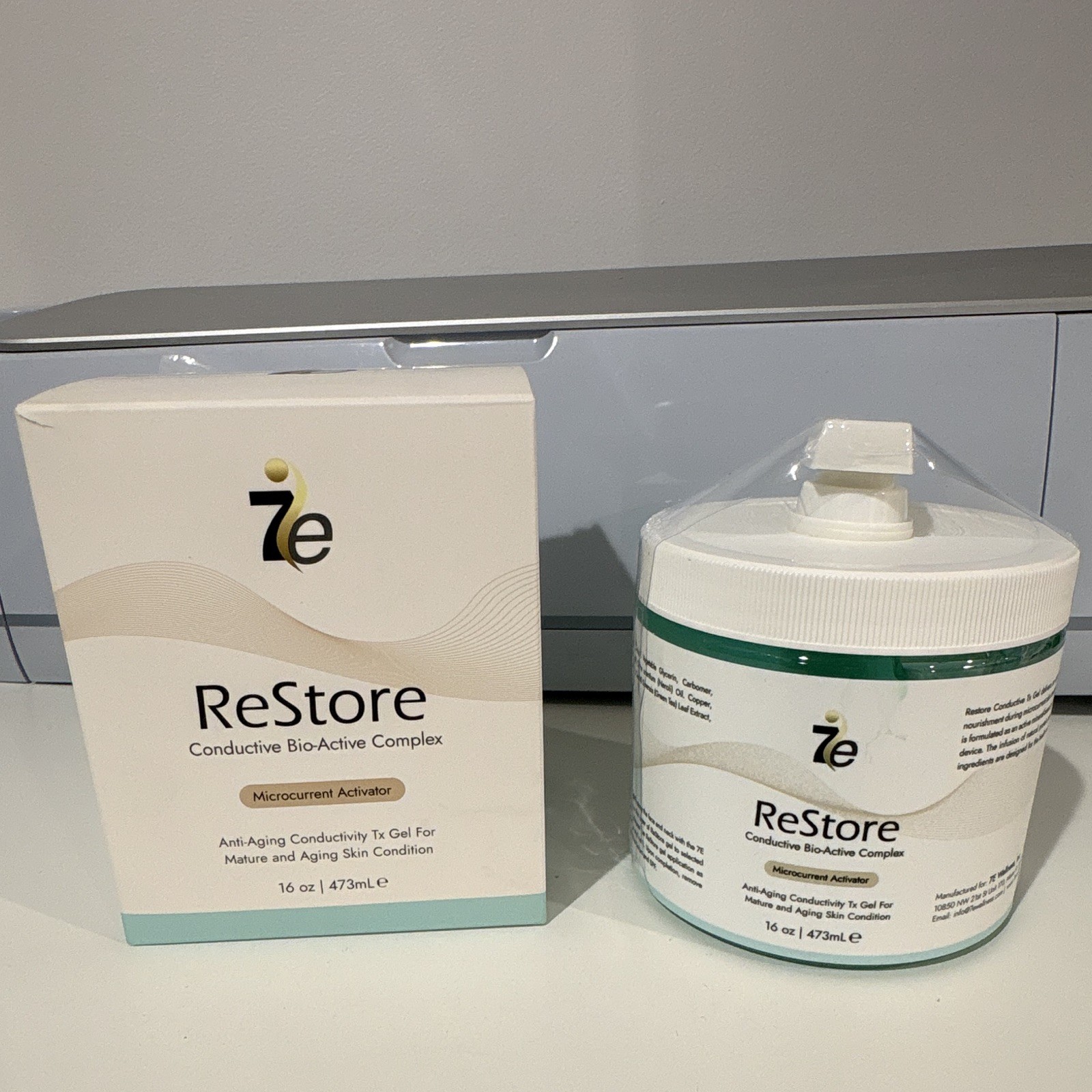 7E Wellness ReStore Microcurrent Gel Anti-Aging 16 oz