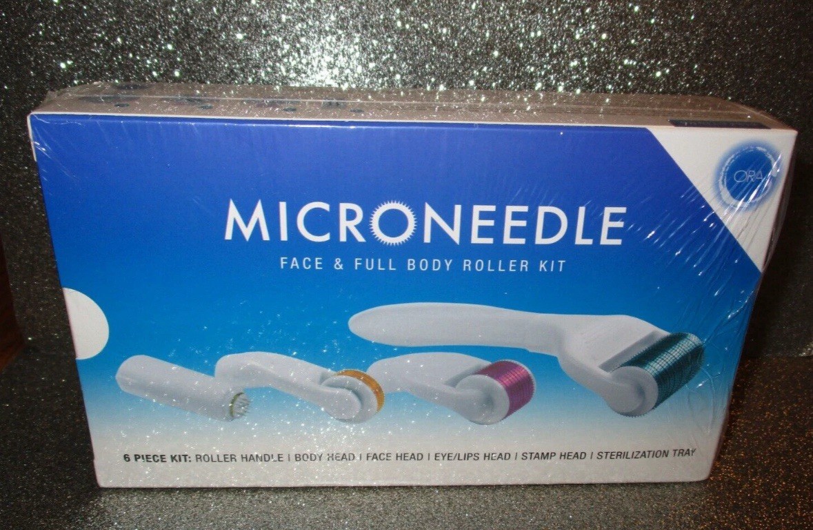 ORA Microneedle Face & Full Body Roller 6-Piece Kit NIB Sealed