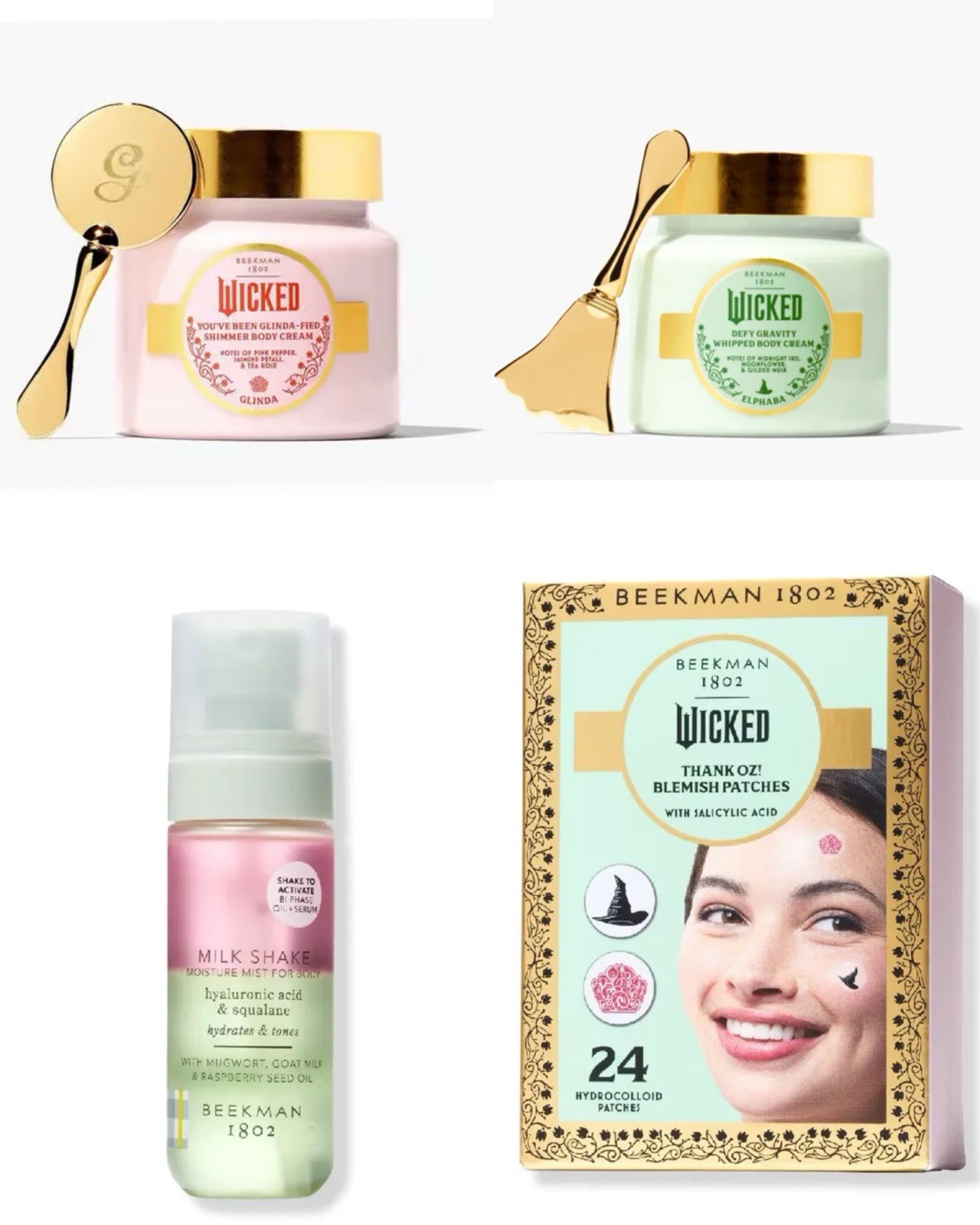 (4x) AUTHENTIC BEEKMAN 1802 x WICKED Limited Edition Skin Body Collection SEALED
