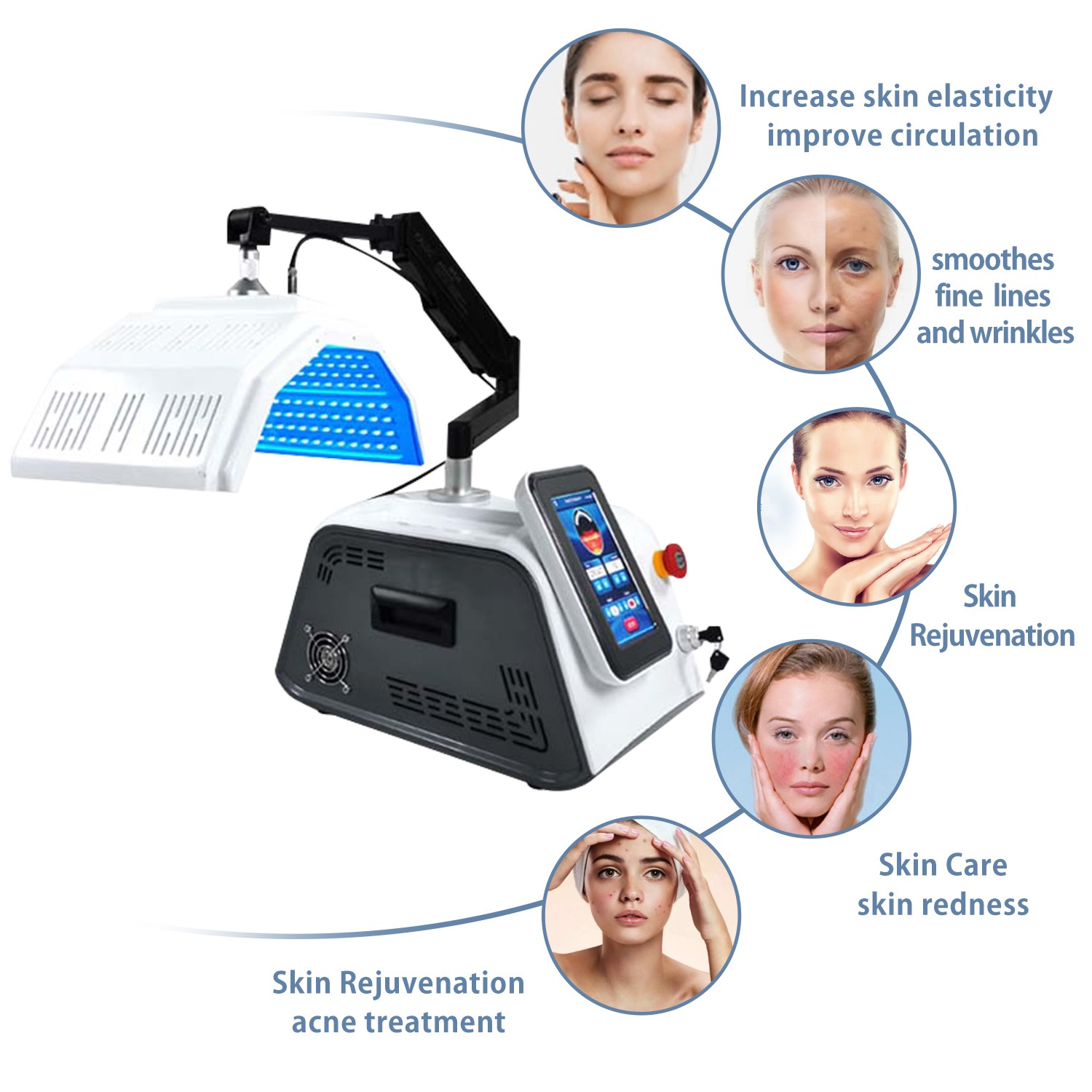 Professional 7 Colors LED Photon Photodynamic Light Therapy PDT Beauty Machine