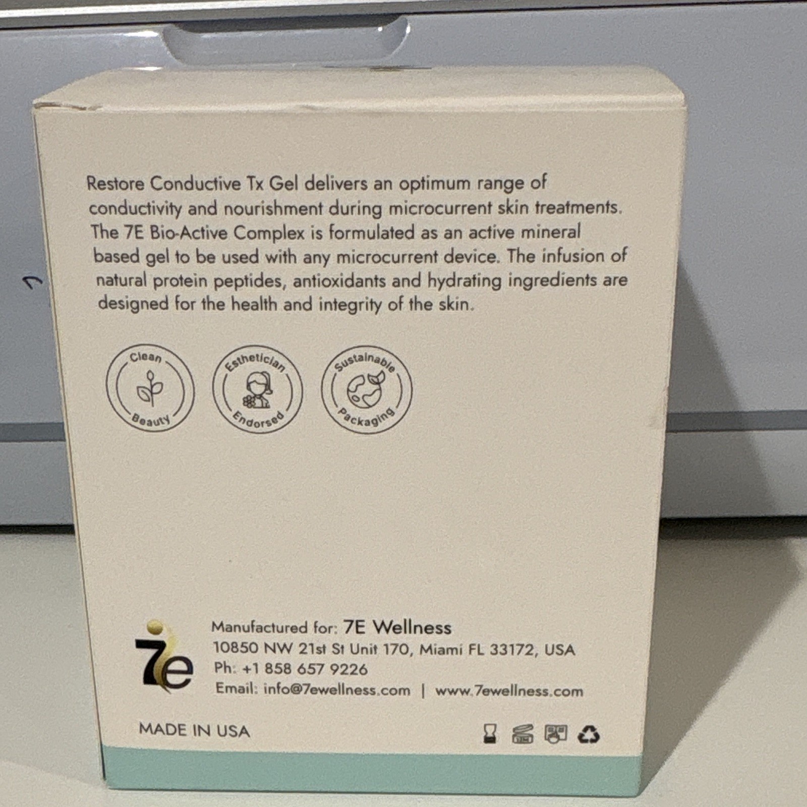 7E Wellness ReStore Microcurrent Gel Anti-Aging 16 oz