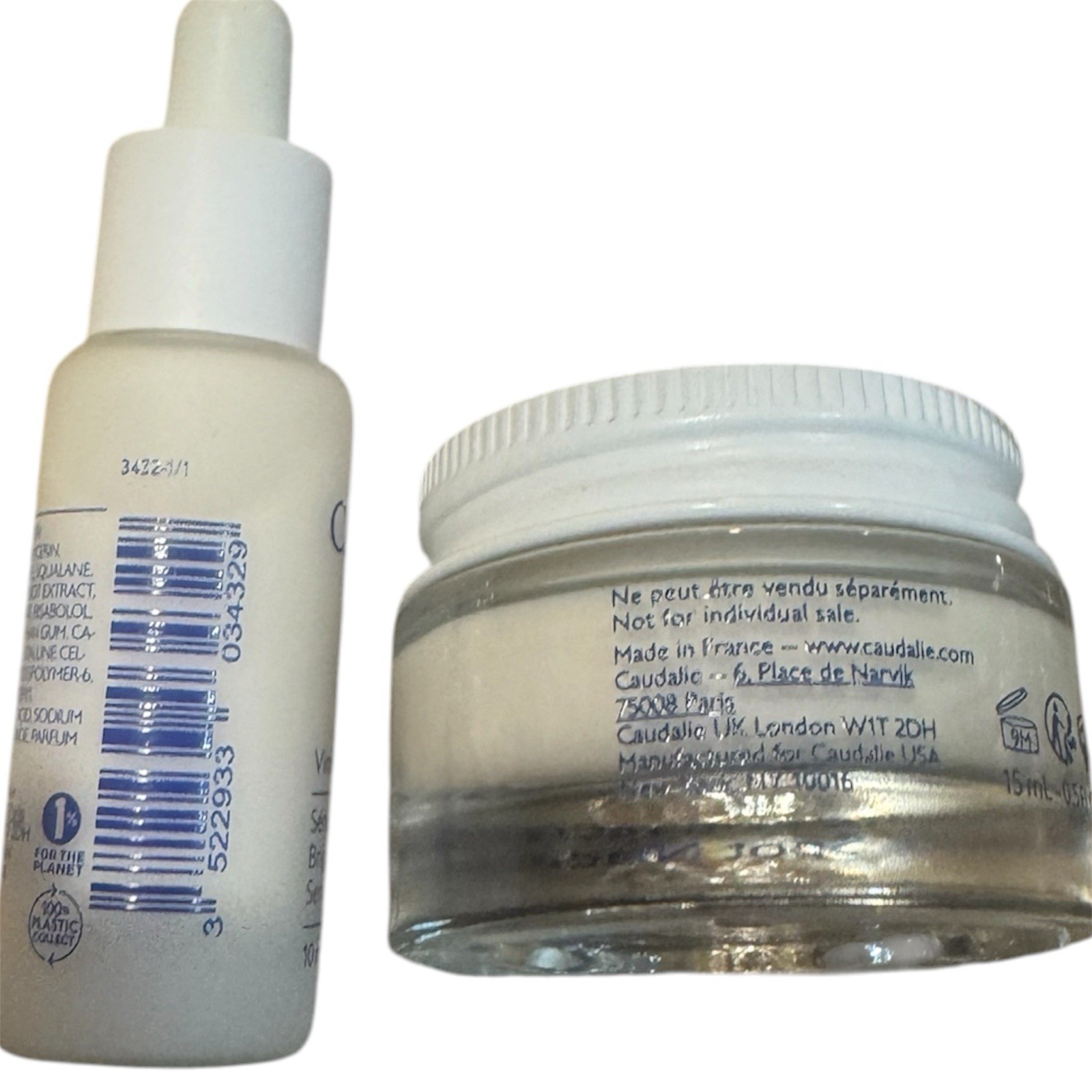 Set of 2 CAUDALIE Vinoperfect 1 Serum 10ml + 1 Dark Spot Niacinamide Cream 15ml