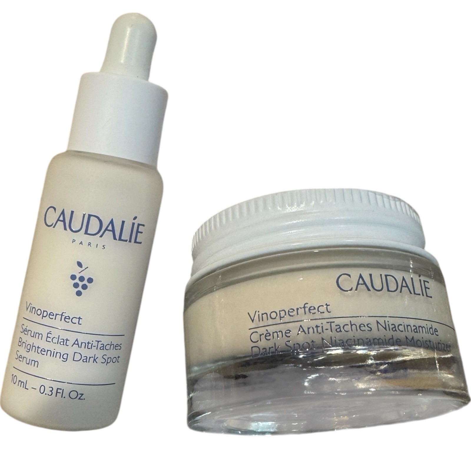 Set of 2 CAUDALIE Vinoperfect 1 Serum 10ml + 1 Dark Spot Niacinamide Cream 15ml
