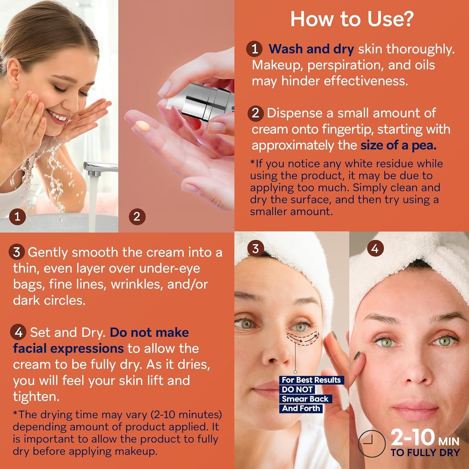 Anti-Aging Rapid Reduction Under-Eye Cream, Visibly and Instantly Reduces Wri…