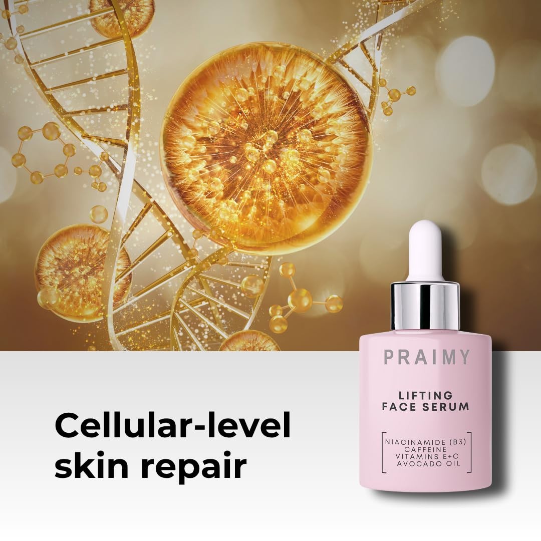 Lifting Face Serum with Niacinamide, Caffeine, Vitamin C & E – Nourishing Bot…