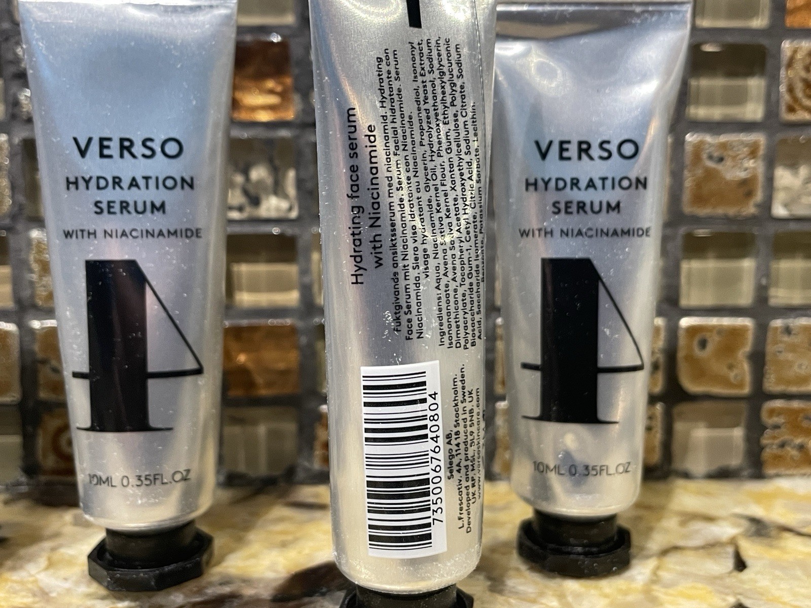 Bundle of 3 VERSO 4 Hydration Serum 0.35oz each Deluxe Sample Sz 1.05oz Total
