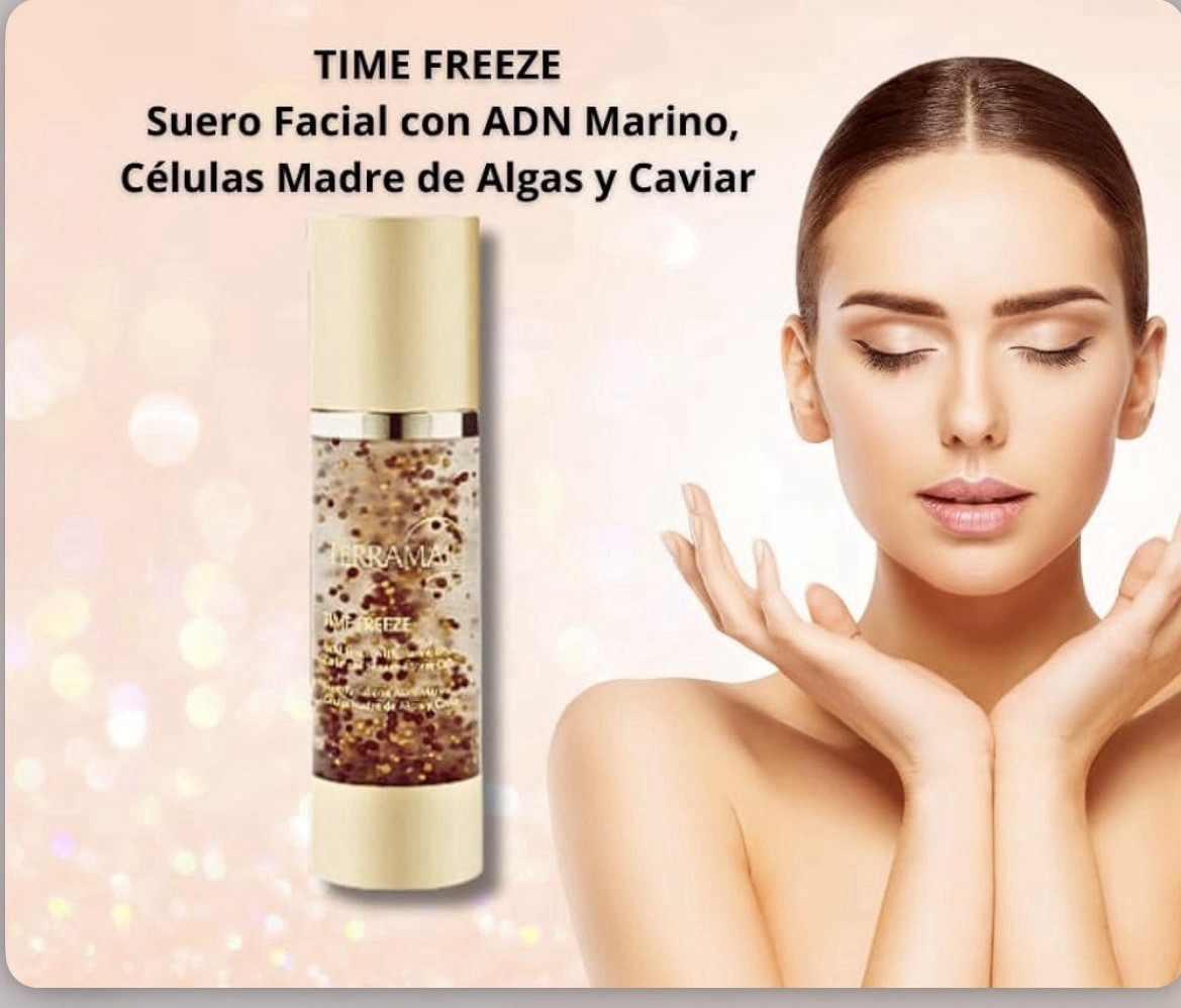 Suero Renovador con ADN Marino Time Freeze Celulas Madre Algas y Caviar Terramar