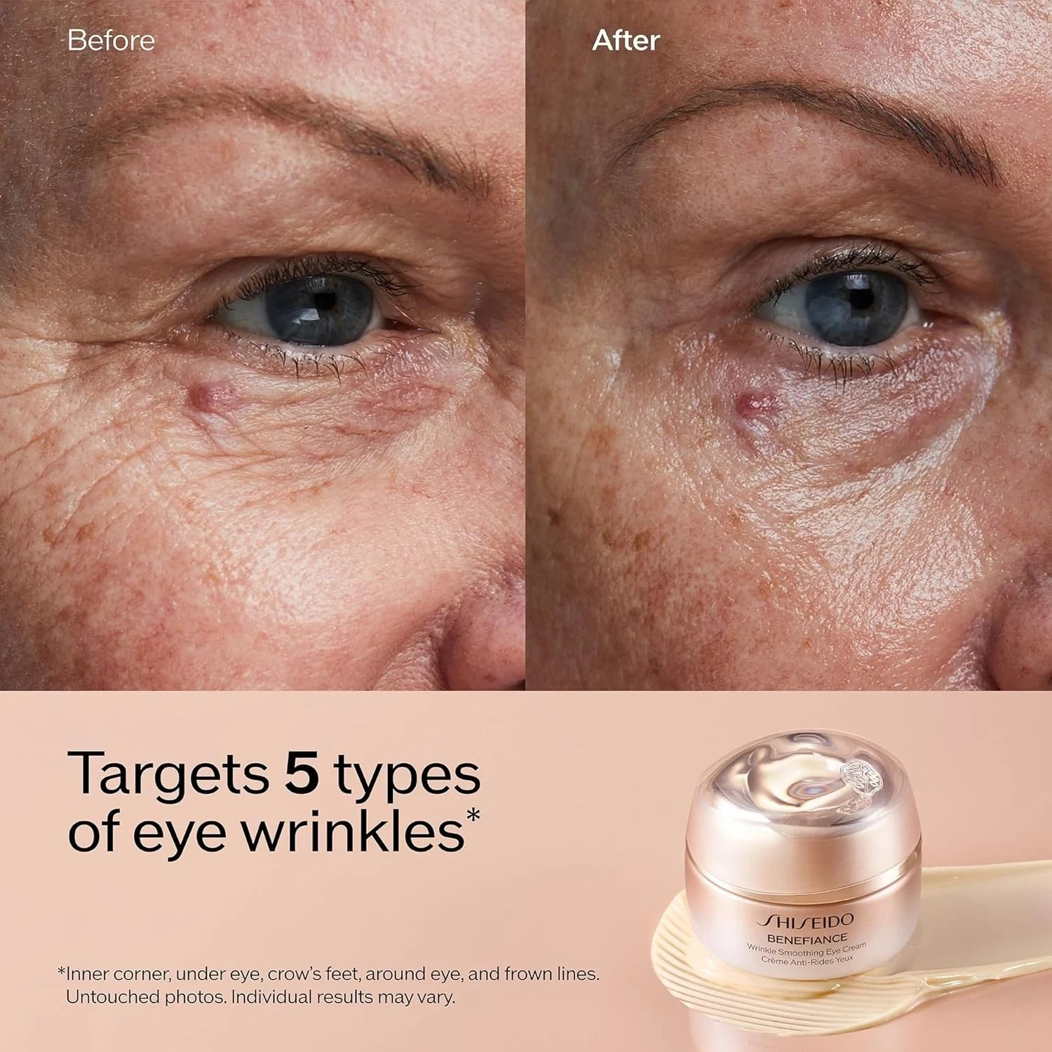 SHISEIDO BENEFIANCE Wrinkle Anti-Aging Smoothing Eye Cream 0.51oz / 15 ml