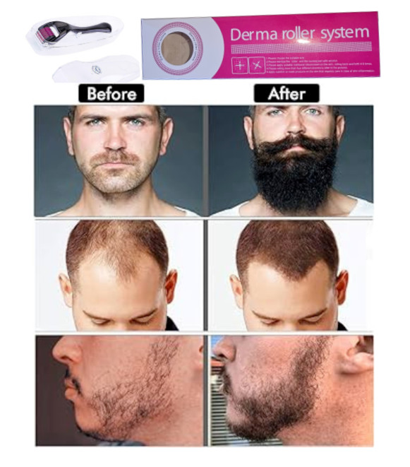 Beard Derma Roller For Hair Loss Beard Growth Titanium Derma Roller Micro Needl