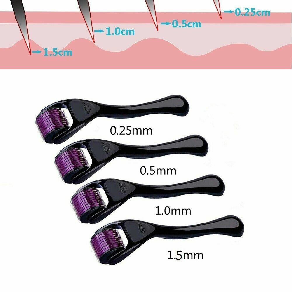 0.5-2.0mm Derma Roller for Hair Loss Beard Growth Microneedle Dermaroller US