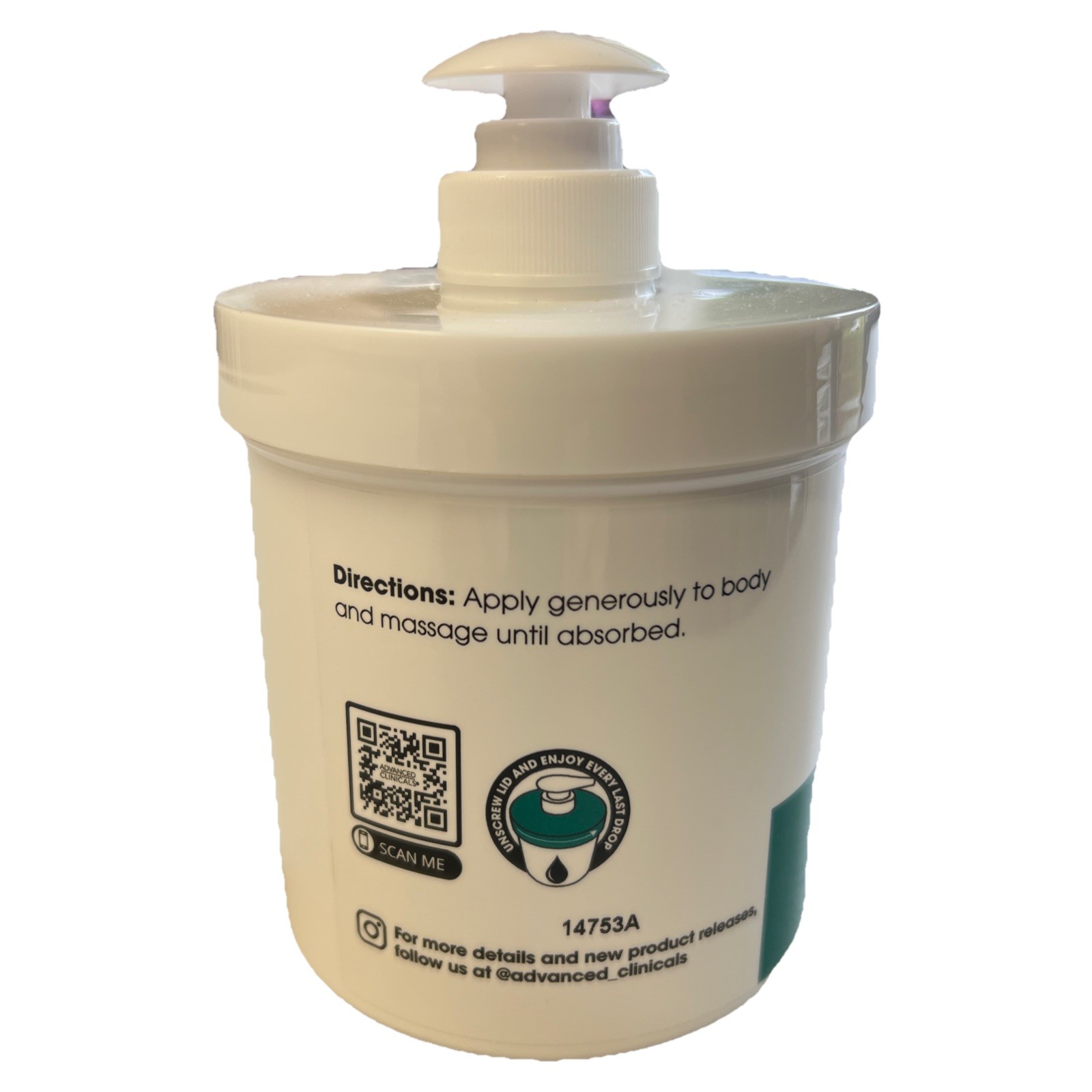 Advanced Clinicals Retinol Niacinamide Firming Body Cream 15 oz