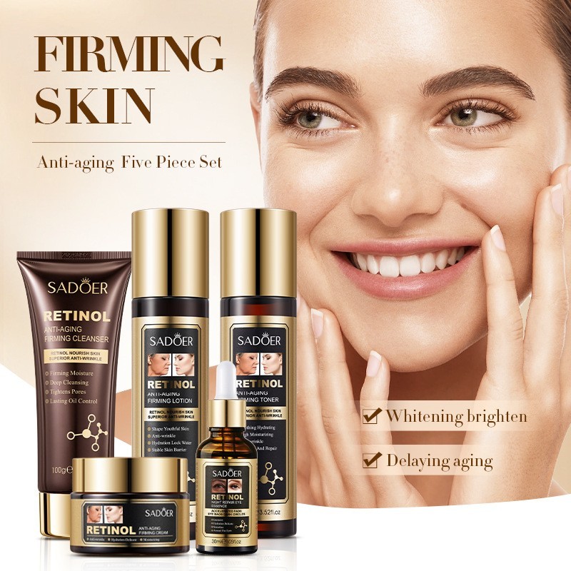 Retinol Skin Care Anti-Aging Beauty Set Superior Anti-Wrinkle Firmer Elastic 5pc