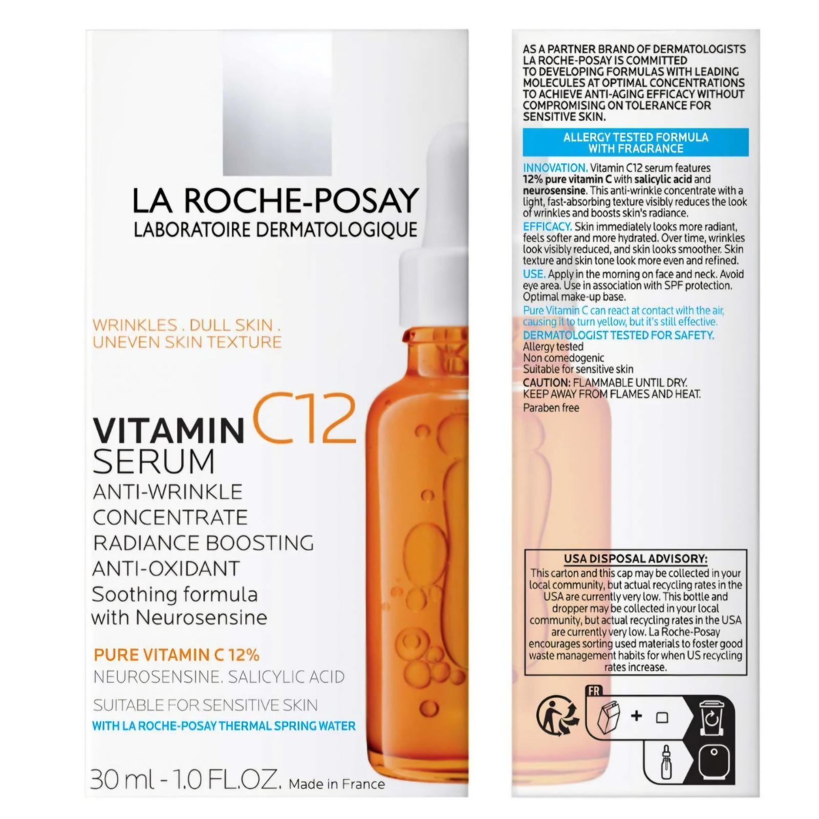 ⭐️NEW⭐️ La Roche-Posay – Vitamin C12 Serum Anti-Wrinkle Concentrate, 30ml