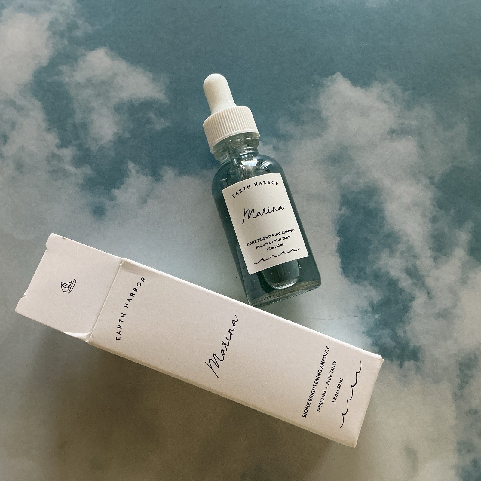 🌊 Earth Harbor Marina Biome Brightening Ampoule 0.17oz | Spirulina + Blue Tansy
