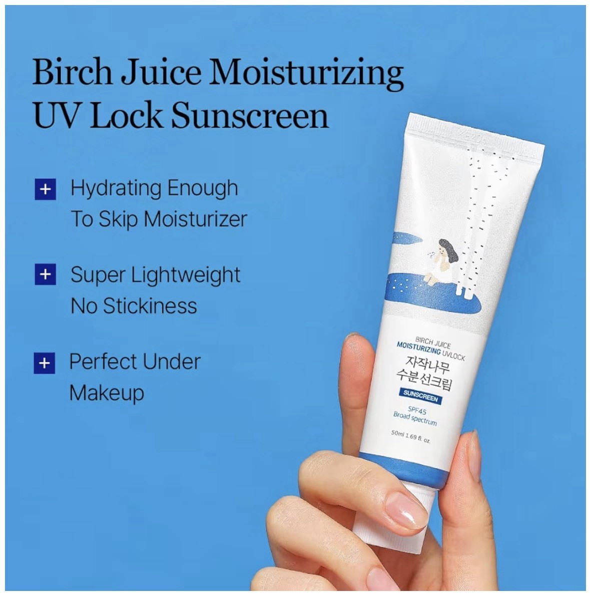Round Lab Birch Juice Moisturizing Sunscreen SPF 50+ PA+++++ 50ml 1.69oz