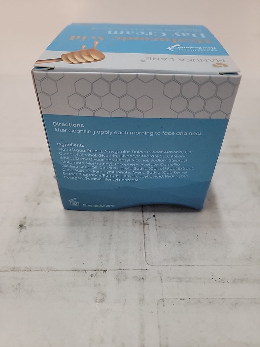 MANUKA LANE HYALURONIC ACID DAY CREAM WITH MANUKA HONEY,SWEET ALMOND OIL 1.6FLOZ