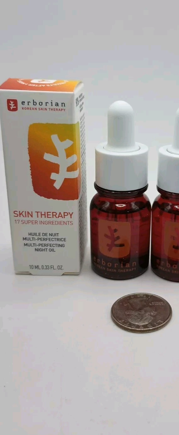 ERBORIAN SKIN THERAPY Multi-Perfecting NIGHT OIL 0.33 oz /10 mL Travel SZ NIB