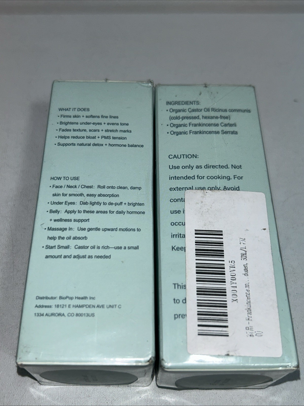 2 Sealed Frankincense & Castor Oil Skincare 1.7 Oz Each