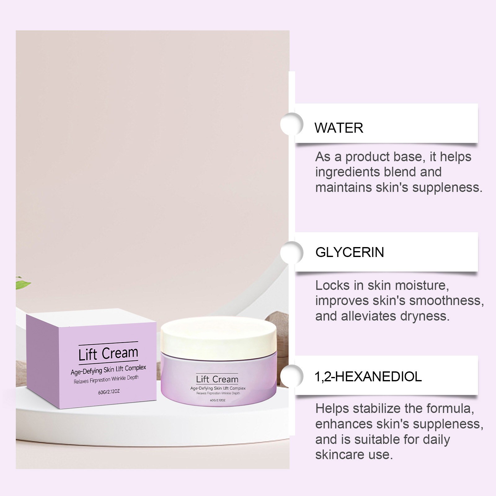 Noor Wonder Lift Cream Anti-Wrinkle Firming Anti-Aging Skin Care 60ML 1