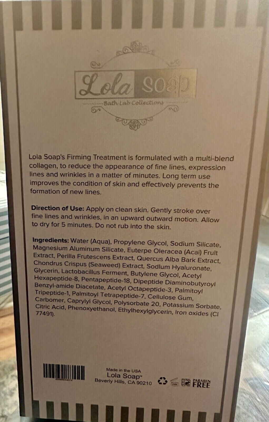Lola Soap Firming Treatment 20ml The Bath Collection