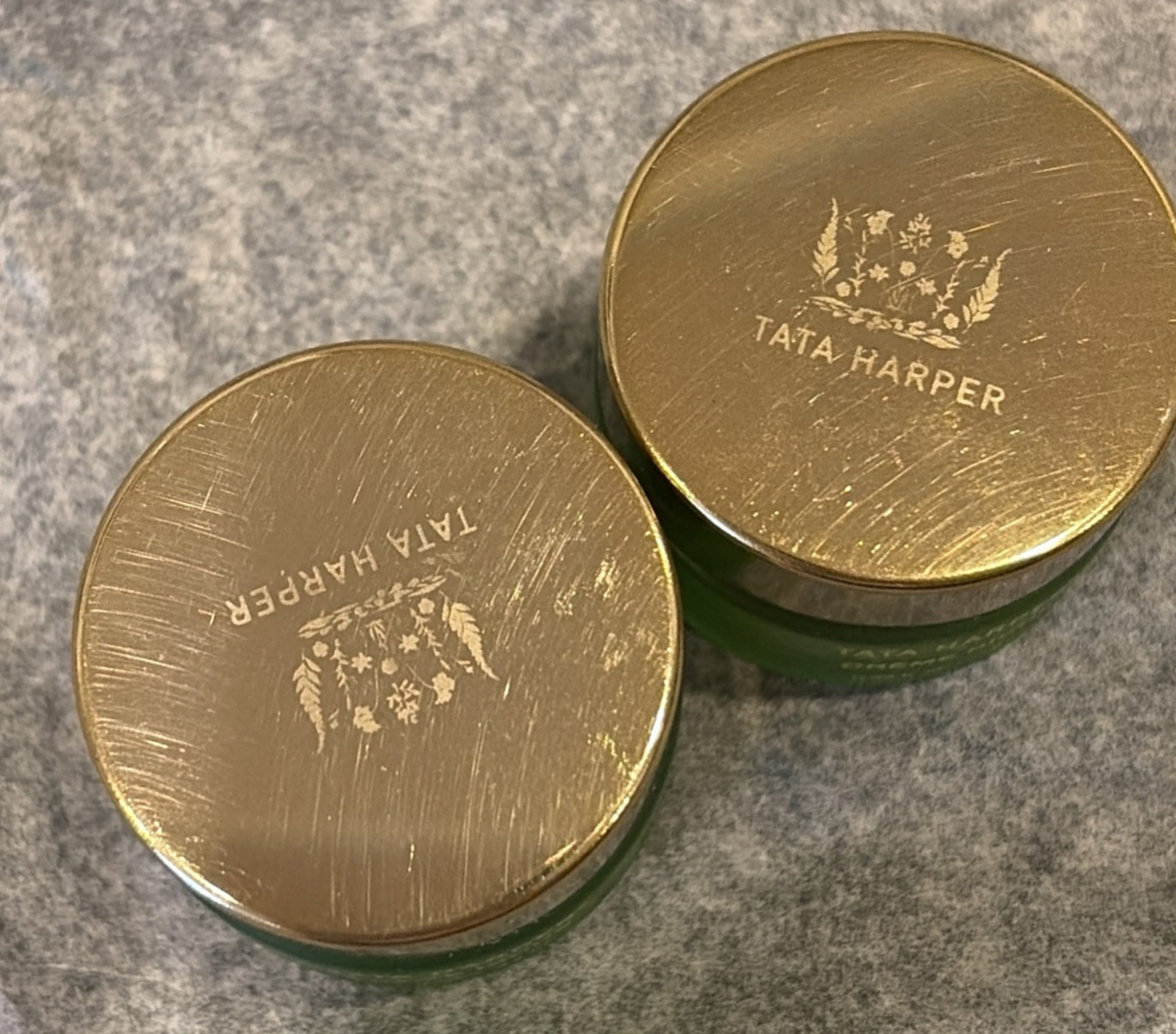 Lot of 2 Tata Harper Crème Riche Rejuvenating Peptide Creams 0.25 oz Travel Size