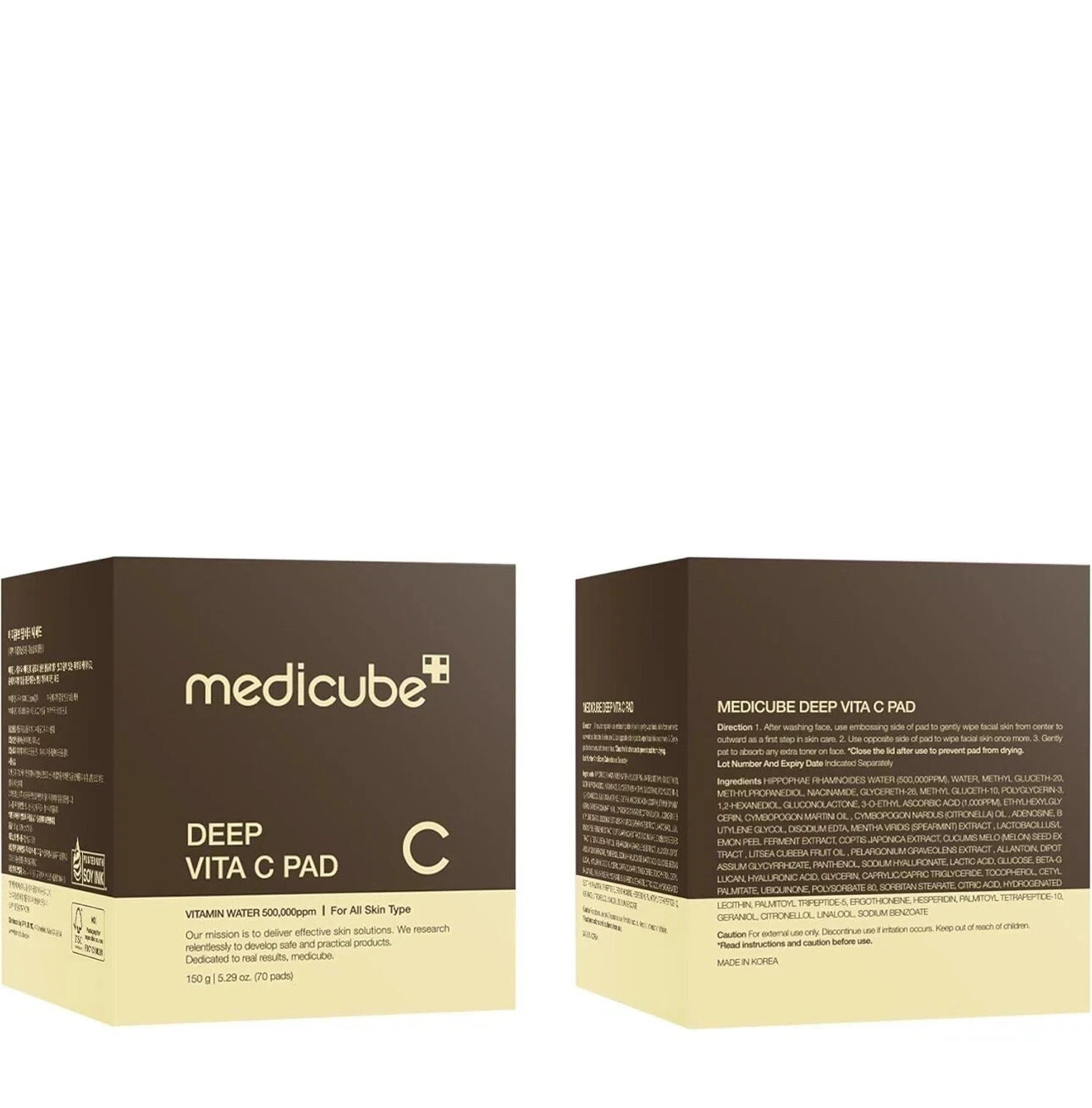 Medicube Deep vita C pad – 70 pads,150g – Brightening &Hydration