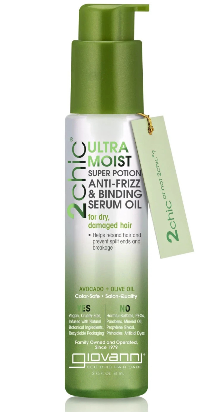 Giovanni 2chic Ultra-Moist Super Potion Anti-Frizz & Binding Serum Oil 2.75 oz