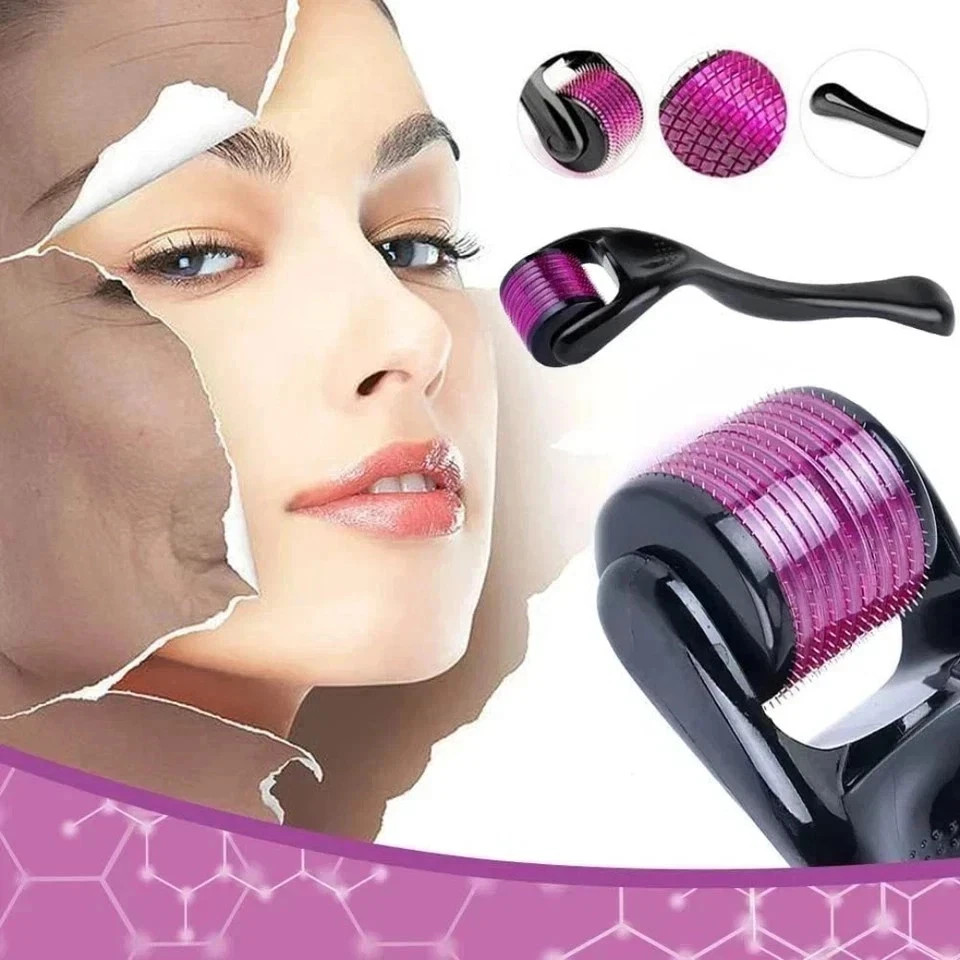 540 Titanium Microneedle Derma Roller Skin Care Hair Growth Beauty Tool