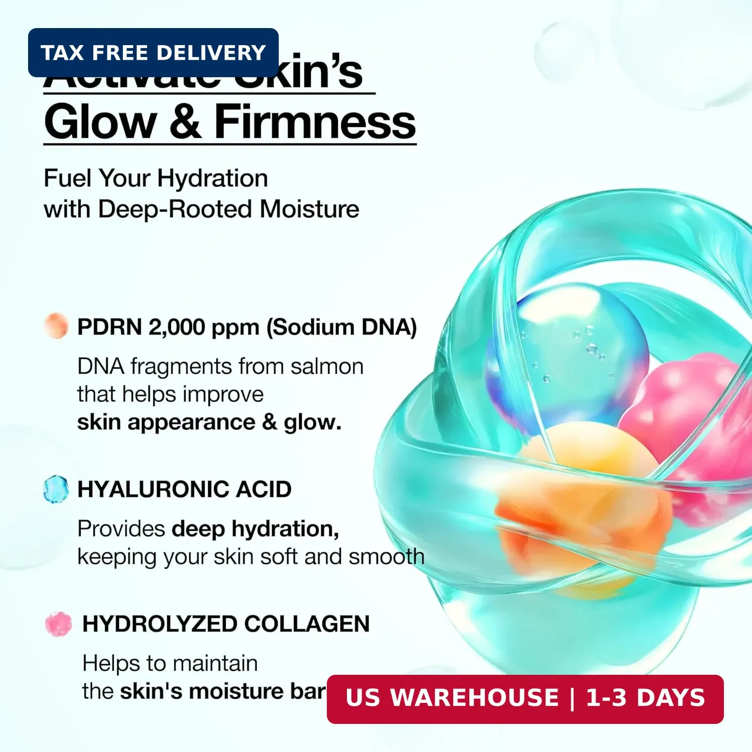 Anua PDRN Collagen Glow Facial Serum Spray, Hydrating Face Mist, Hyaluronic Acid